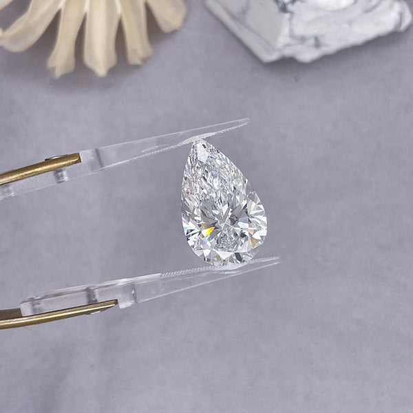 IGI Certified 1 to 3 Carat Pear Cut Lab Diamond E/VS Teardrop CVD Loose Diamonds