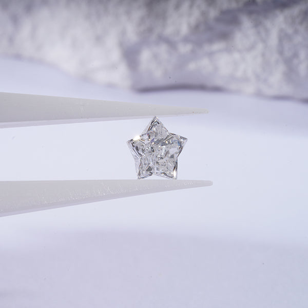 IGI Certified Lab Diamond E VS Fancy Star Shape Loose Diamond Custom Made CVD