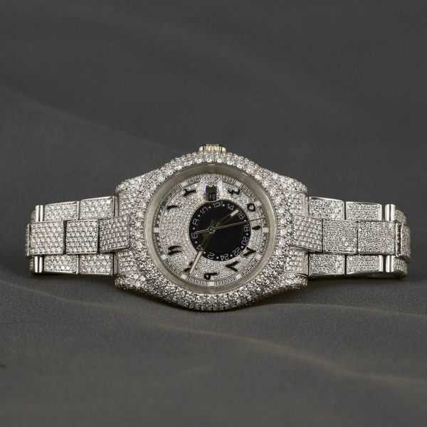 Hip Hop style VVS Moissanite diamond Watch High Quality Luxury fully Iced Out Automatic Mechanical Watch for Men