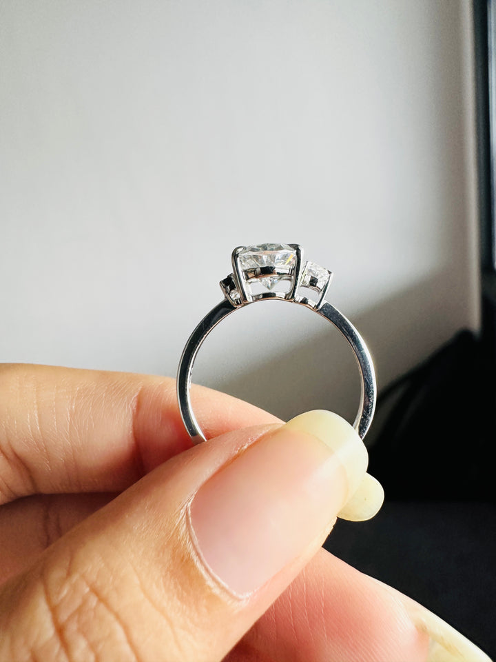 Emerald Cut Moissanite Engagement Ring Him Wide Band Men's Wedding Ring