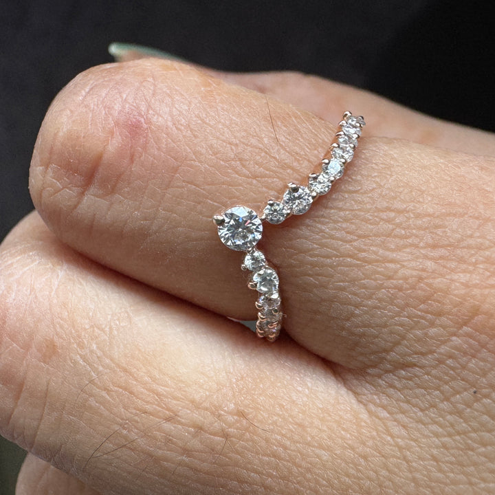 Vintage Moissanite Engagement Ring Set Pear Shaped Wedding Bridal Set