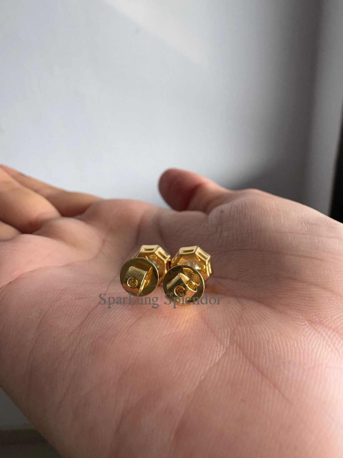 Round Brilliant Cut Bezel Set Earrings Moissanite Diamond Stud Earrings For Her