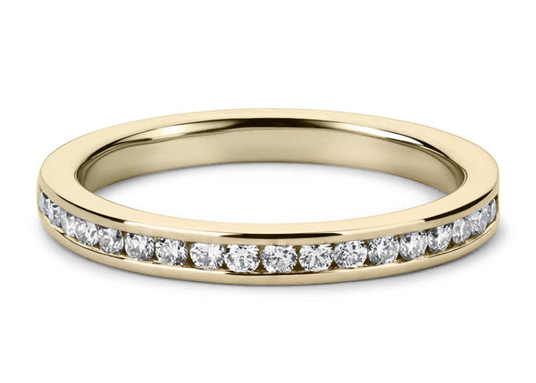 Elegant Half Eternity Wedding Moissanite Diamond Band for Women in 14k Solid Gold