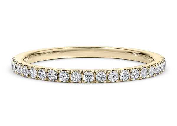 Lab Grown Diamond Half Eternity Band – Stackable Wedding Band Ring for Women in 14k Solid Gold