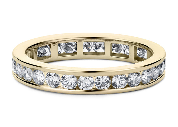 Sparkling Splendor 1.12 CT Channel Set Round Lab Grown Diamond Eternity Band  Her
